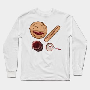 Chapati Chapathi Indian Food Naan Bread Jam India Long Sleeve T-Shirt